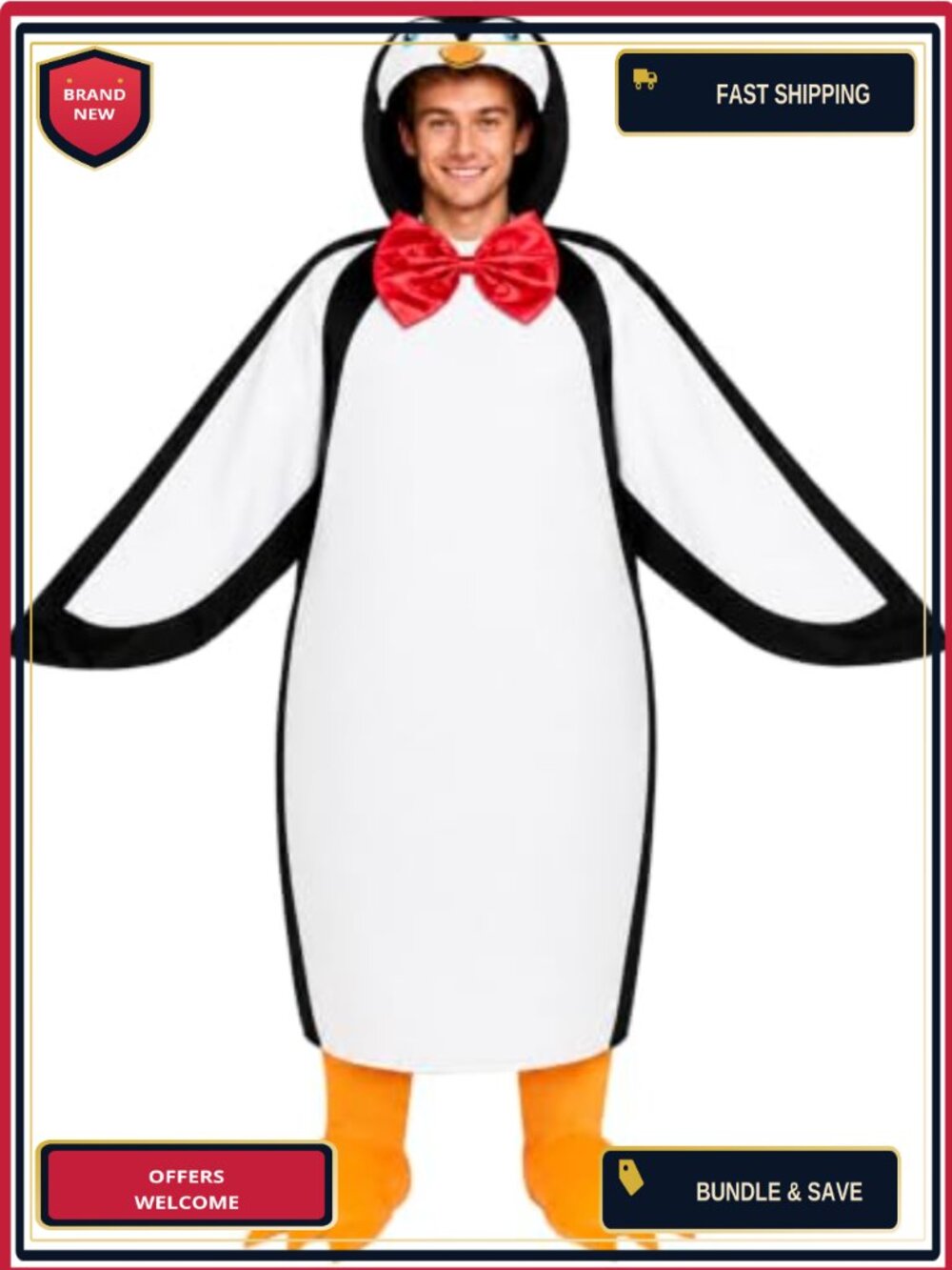 Penguin Costume Adult Onesie Funny Halloween Animal One-Piece